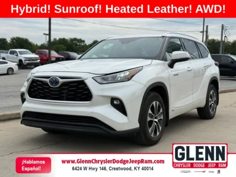 White 2020 Toyota Highlander Hybrid XLE for sale in Crestwood, KY