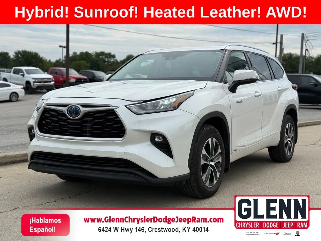 White 2020 Toyota Highlander Hybrid XLE for sale in Crestwood, KY