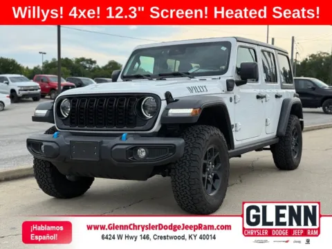 White 2024 Jeep Wrangler Willys 4xe for sale in Crestwood, KY
