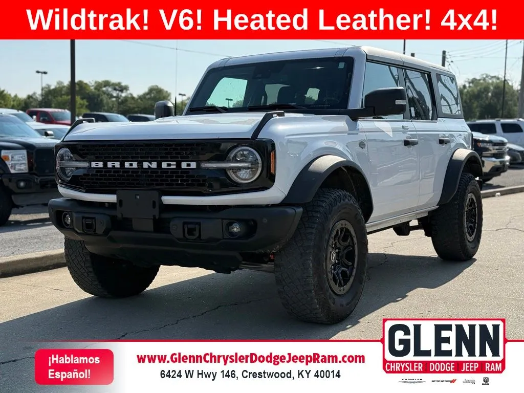White 2023 Ford Bronco Wildtrak for sale in Crestwood, KY