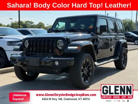 Black 2022 Jeep Wrangler Unlimited Sahara High Altitude for sale in Crestwood, KY