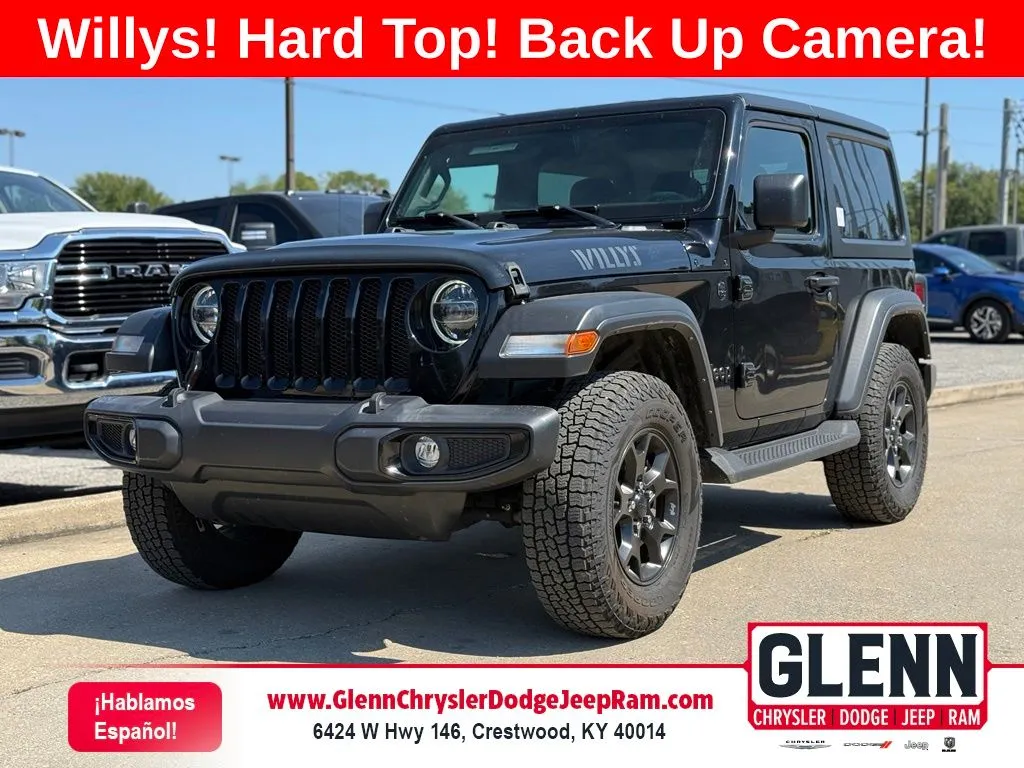 Black 2022 Jeep Wrangler Willys for sale in Crestwood, KY
