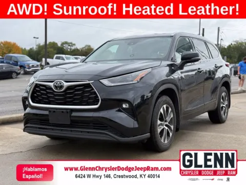 Black 2021 Toyota Highlander XLE for sale in Crestwood, KY