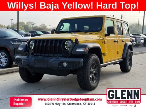 Yellow 2021 Jeep Wrangler Unlimited Willys for sale in Crestwood, KY