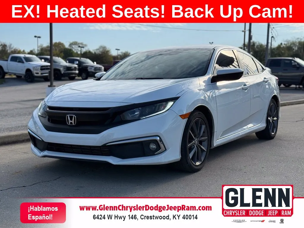 White 2021 Honda Civic EX for sale in Crestwood, KY
