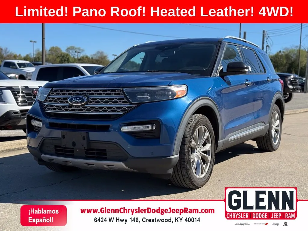 Blue 2021 Ford Explorer Limited for sale in Crestwood, KY