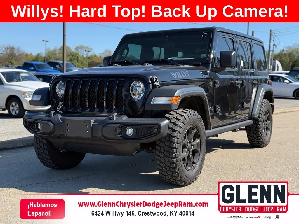 Black 2021 Jeep Wrangler Unlimited Willys for sale in Crestwood, KY