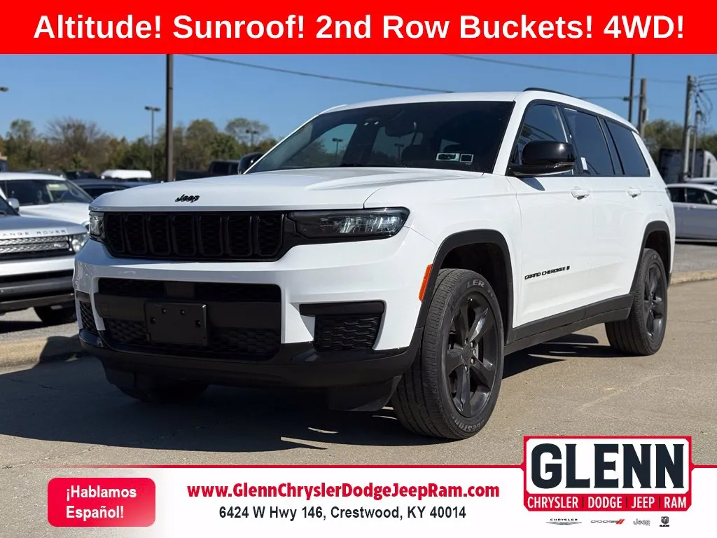 White 2023 Jeep Grand Cherokee L Altitude for sale in Crestwood, KY
