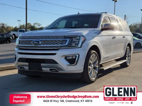 White 2019 Ford Expedition Max Platinum for sale in Crestwood, KY