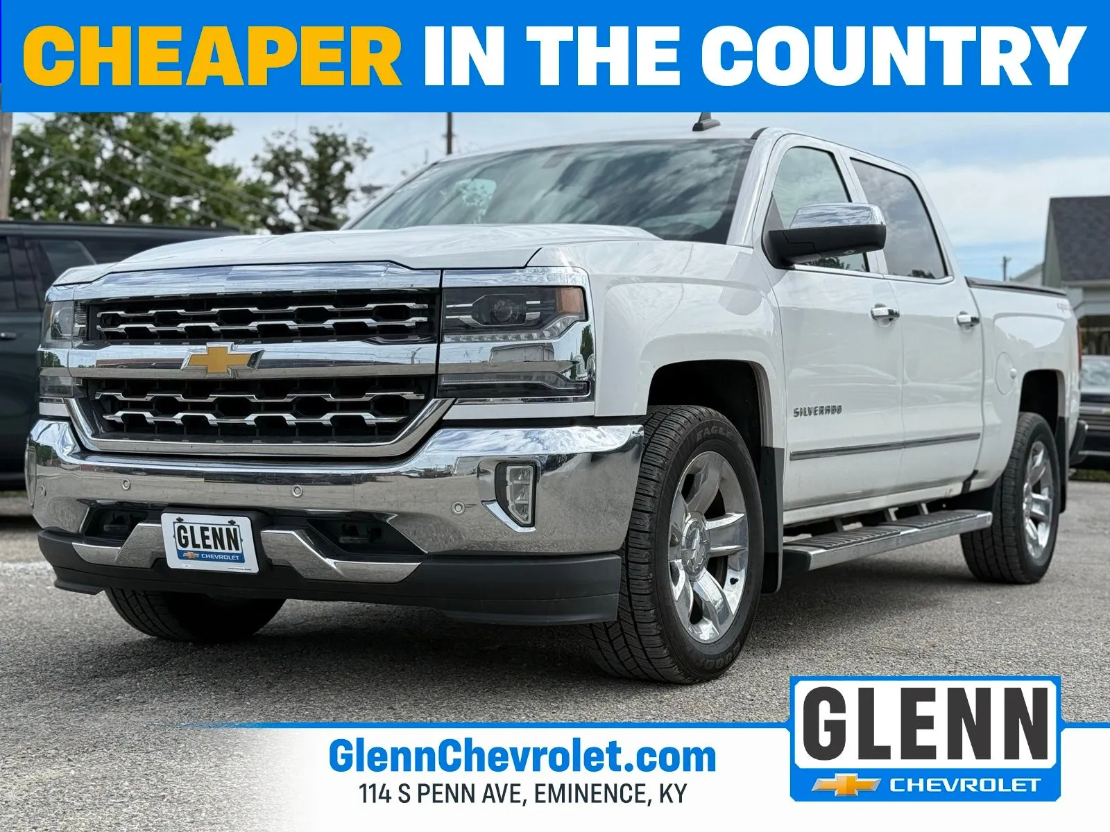 White 2017 Chevrolet Silverado 1500 LTZ for sale in Eminence, KY