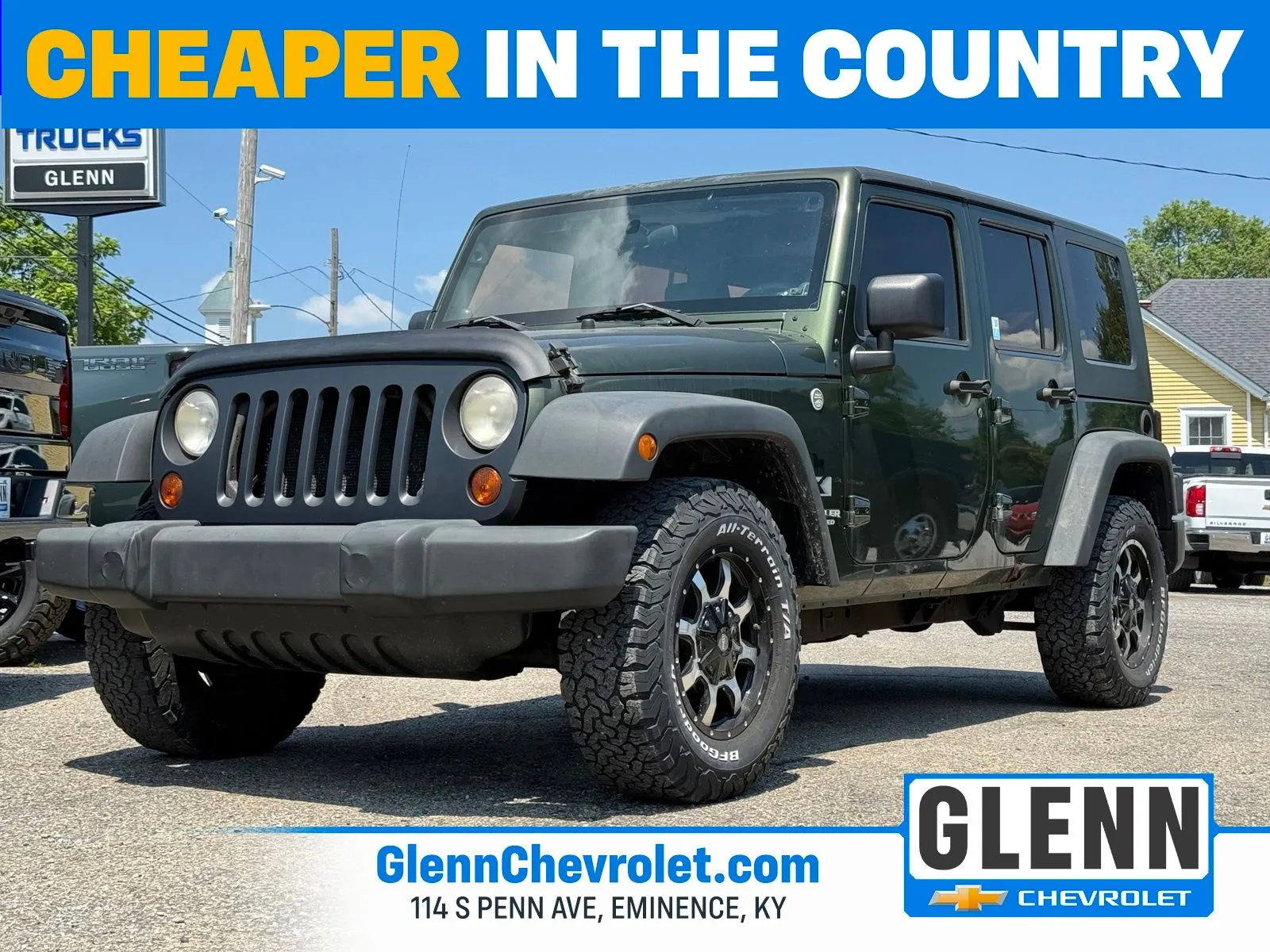 Green 2009 Jeep Wrangler Unlimited X for sale in Eminence, KY