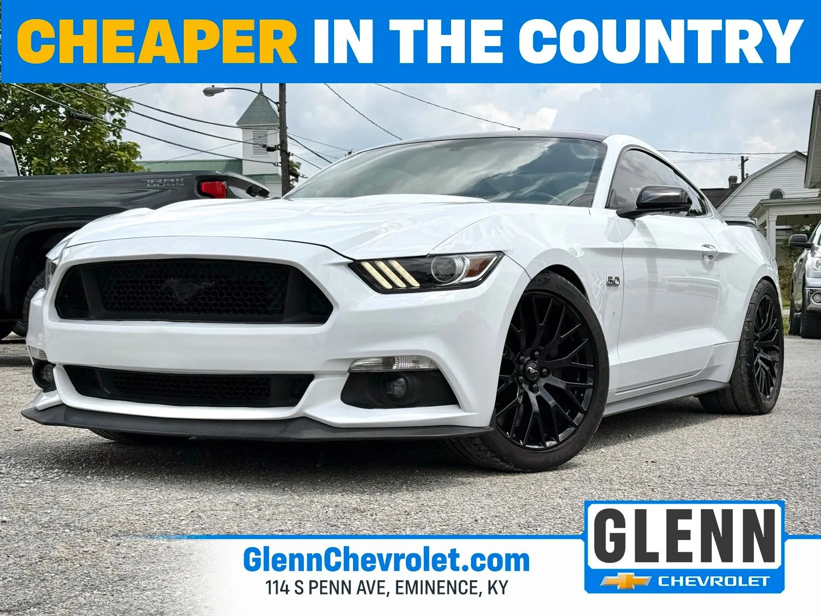 White 2015 Ford Mustang GT Premium for sale in Eminence, KY