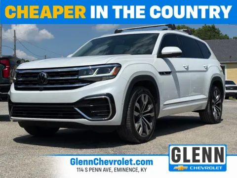 White 2023 Volkswagen Atlas 3.6L V6 SEL Premium R-Line for sale in Eminence, KY