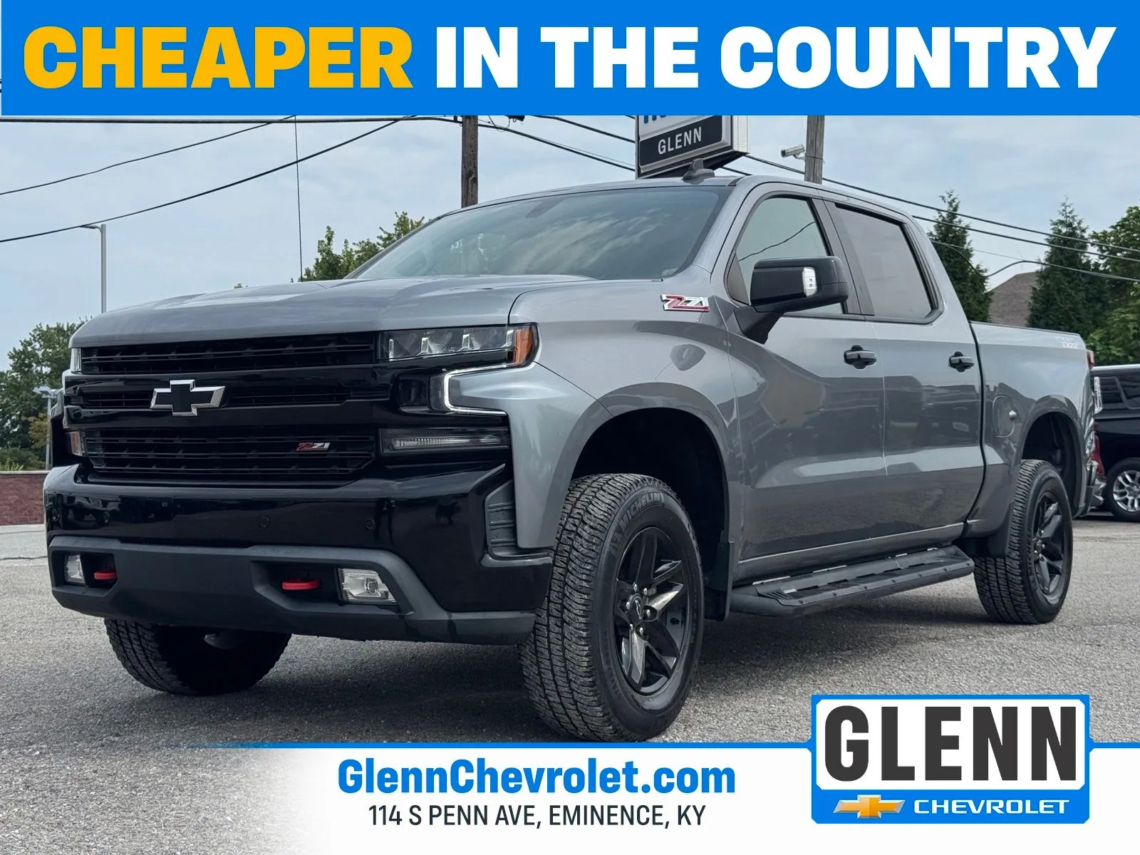 Gray 2021 Chevrolet Silverado 1500 LT Trail Boss for sale in Eminence, KY
