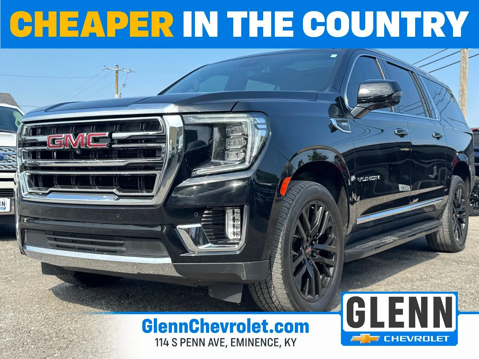 Black 2023 GMC Yukon XL SLT for sale in Eminence, KY
