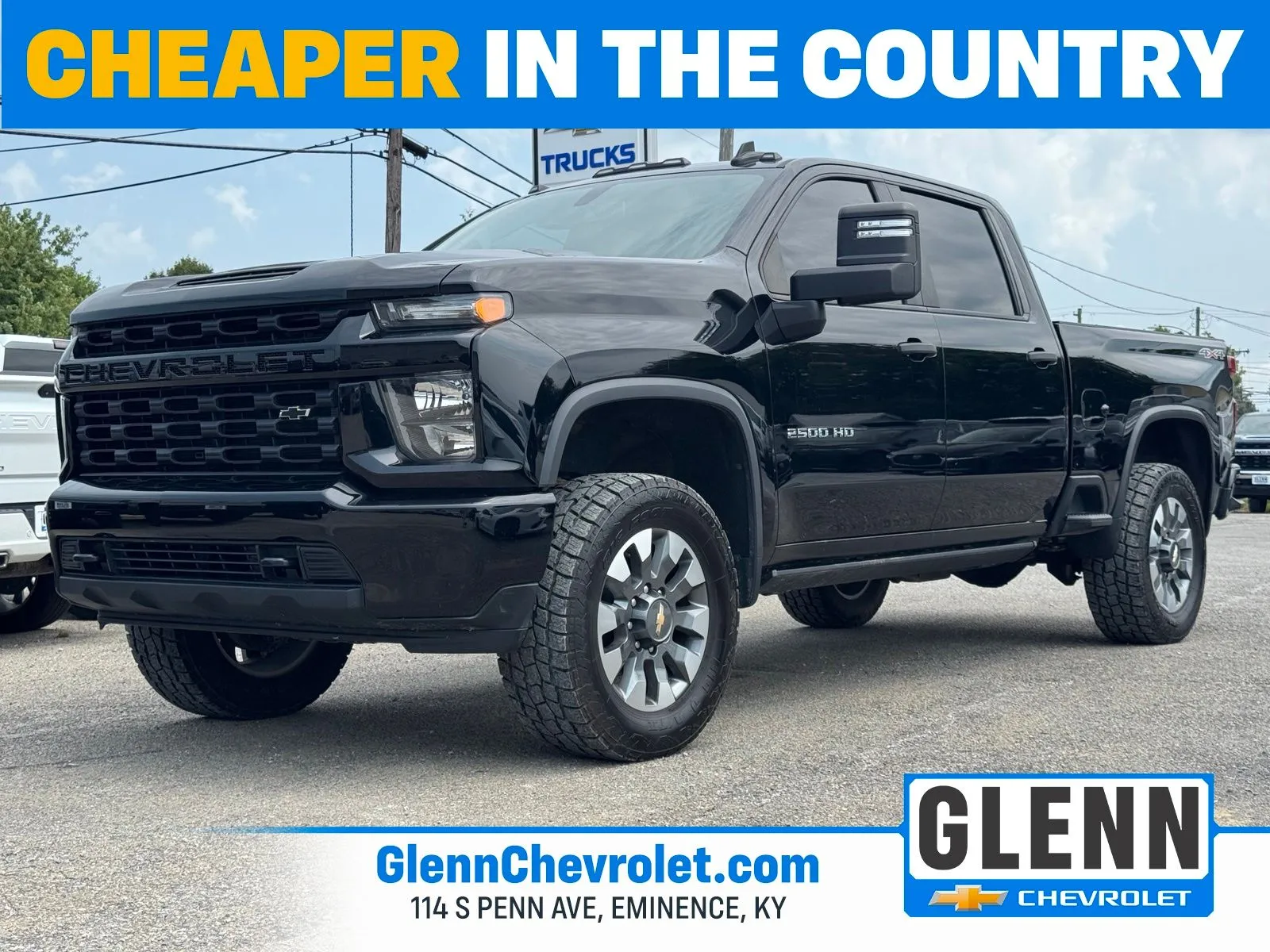 Black 2022 Chevrolet Silverado 2500 HD Custom for sale in Eminence, KY