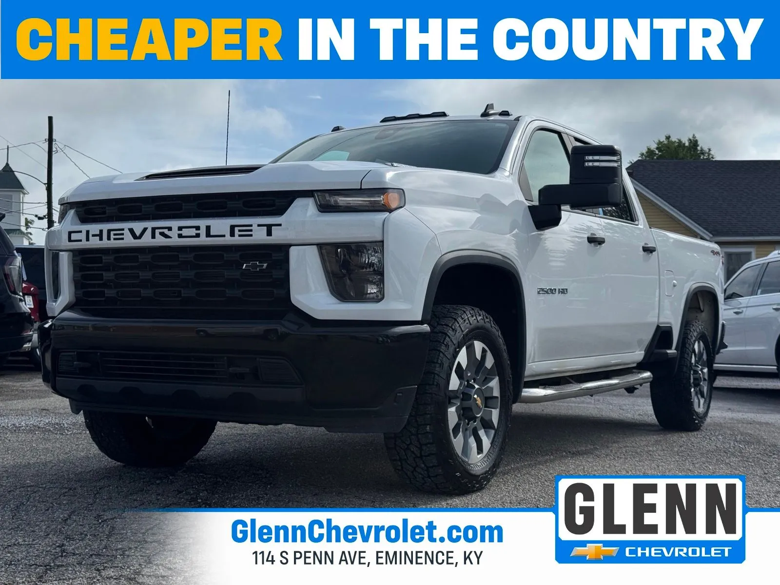 White 2023 Chevrolet Silverado 2500 HD Custom for sale in Eminence, KY