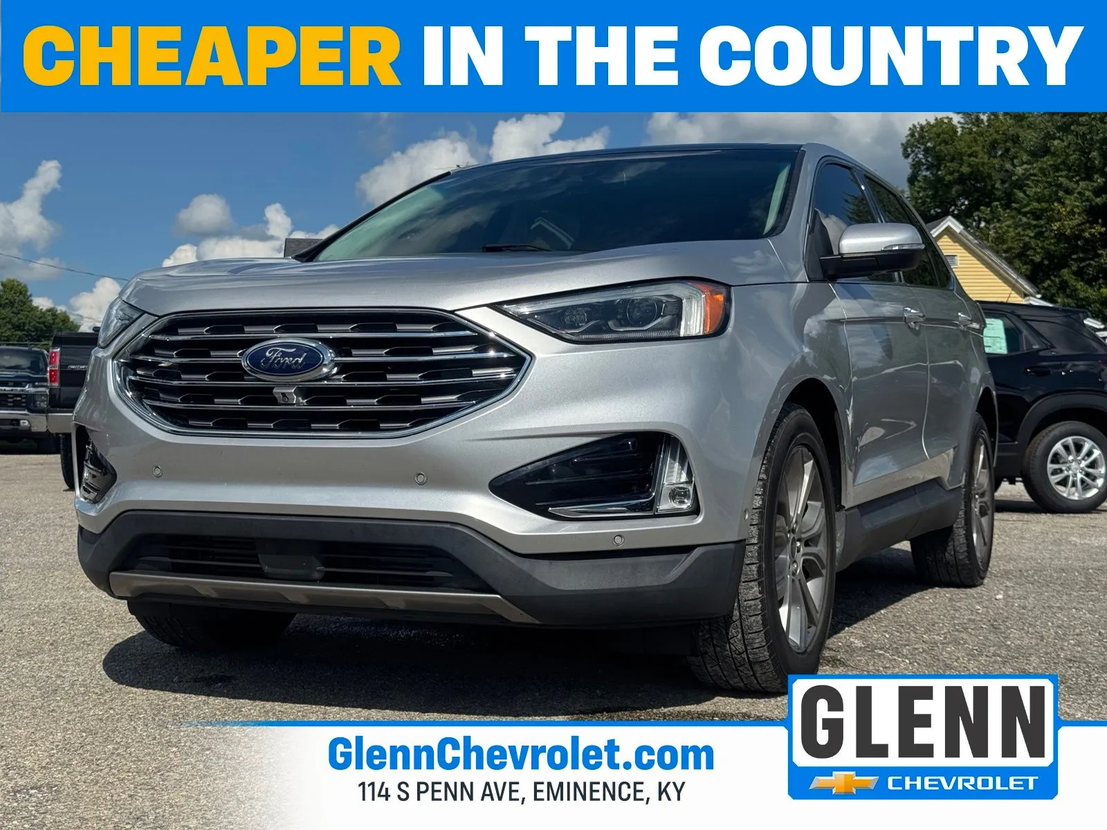 Silver 2019 Ford Edge Titanium for sale in Eminence, KY