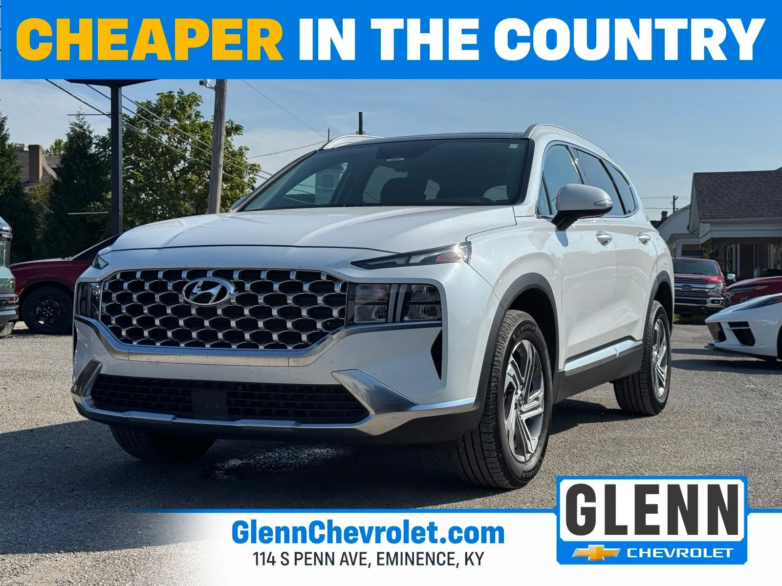 White 2022 Hyundai Santa Fe SEL for sale in Eminence, KY