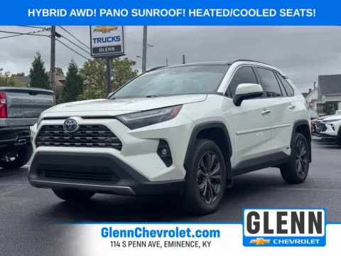 White 2022 Toyota RAV4 Hybrid Limited for sale in Eminence, KY
