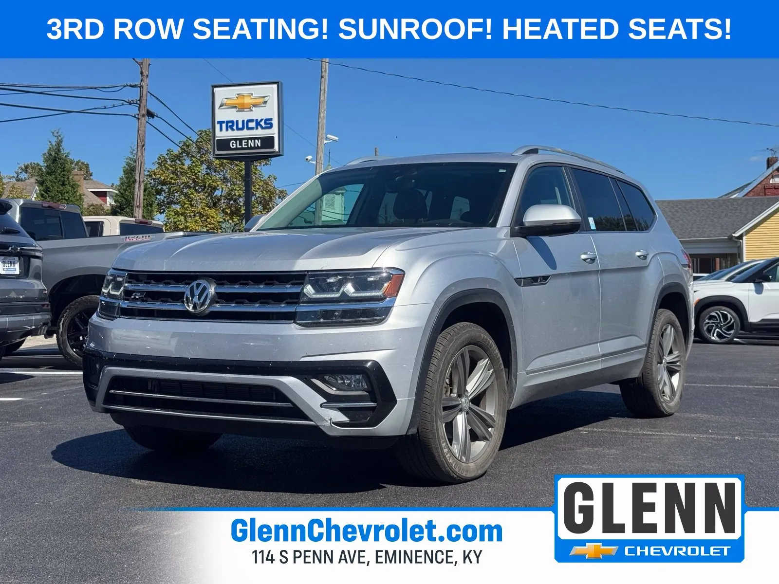 Silver 2019 Volkswagen Atlas 3.6L V6 SE for sale in Eminence, KY