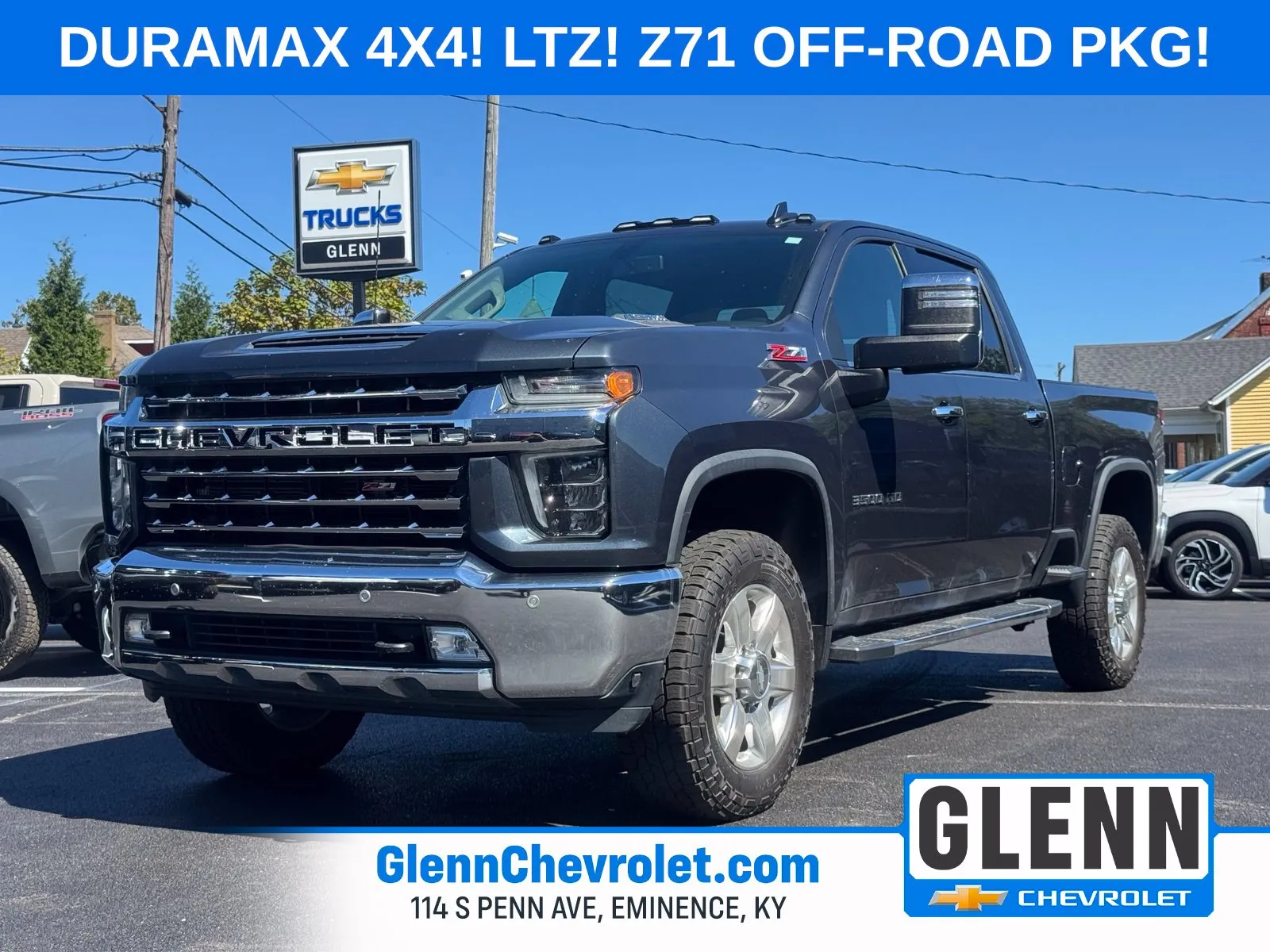 Gray 2020 Chevrolet Silverado 3500 HD LTZ for sale in Eminence, KY