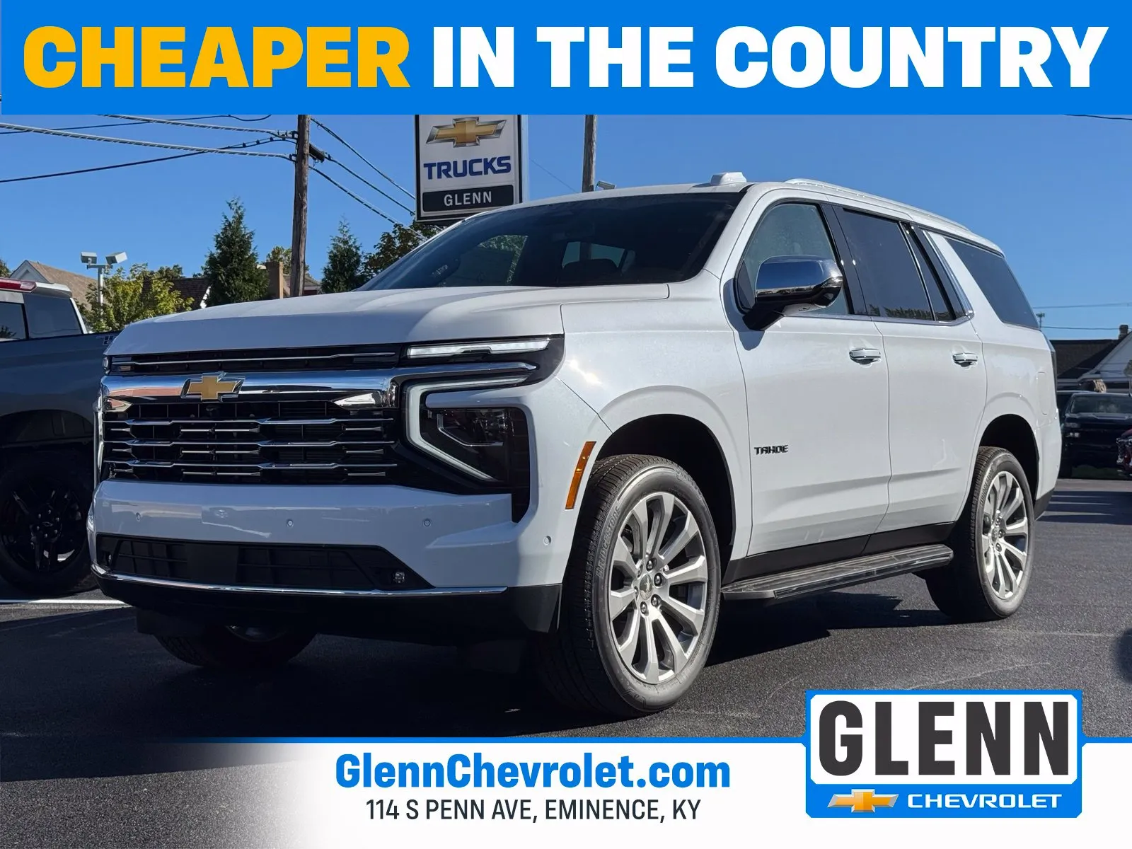 White 2026 Chevrolet Tahoe Premier for sale in Eminence, KY