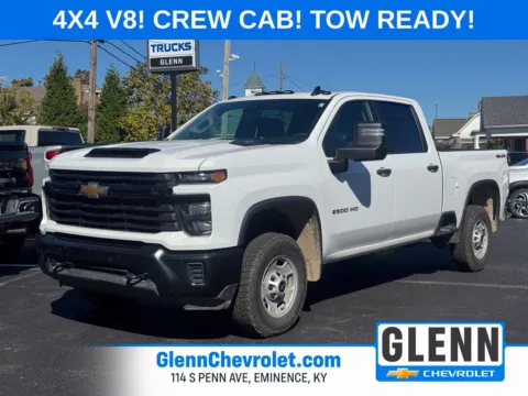 White 2024 Chevrolet Silverado 2500 HD Work Truck for sale in Eminence, KY