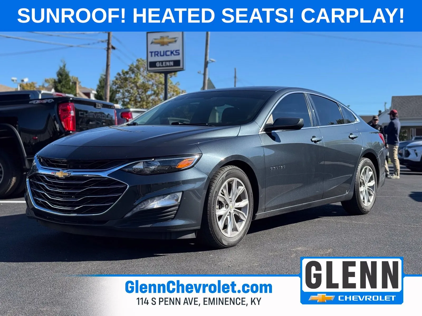 Gray 2021 Chevrolet Malibu LT for sale in Eminence, KY