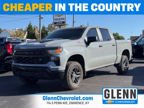 Gray 2025 Chevrolet Silverado 1500 Custom Trail Boss for sale in Eminence, KY
