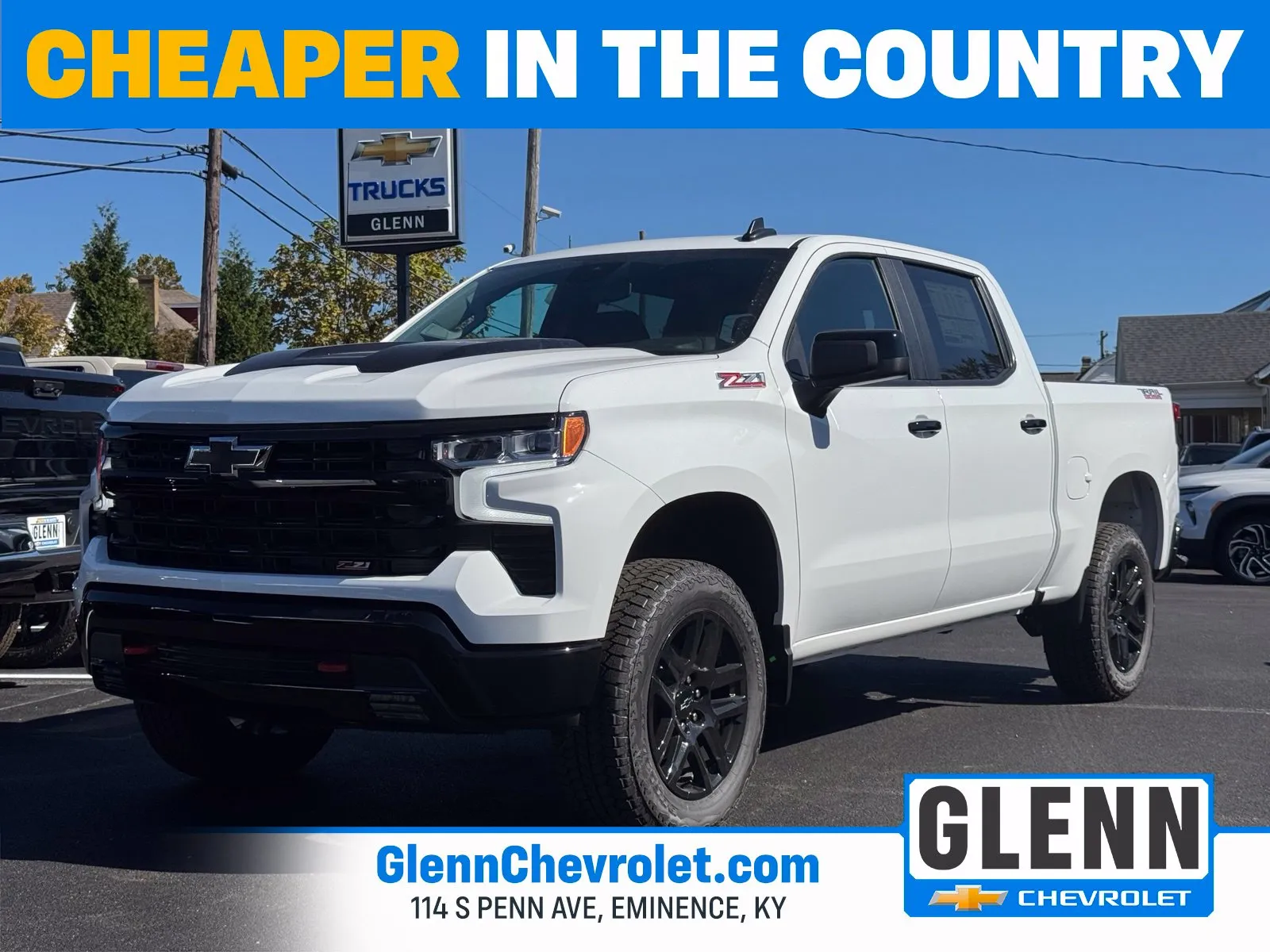 White 2026 Chevrolet Silverado 1500 LT Trail Boss for sale in Eminence, KY