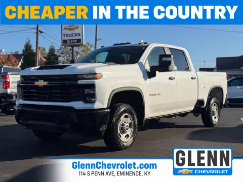 White 2024 Chevrolet Silverado 2500 HD Work Truck for sale in Eminence, KY