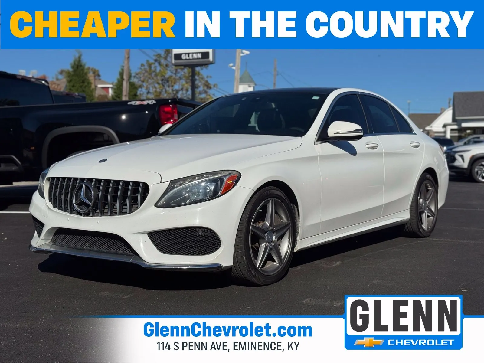 White 2016 Mercedes-Benz C-Class C 300 for sale in Eminence, KY