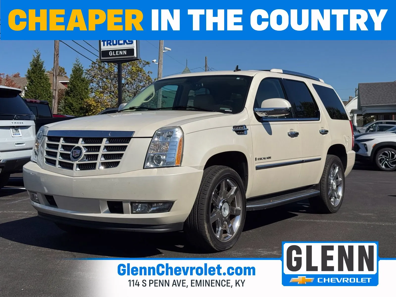 White 2007 Cadillac Escalade for sale in Eminence, KY