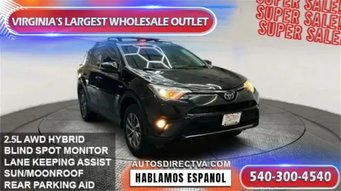 Black 2018 Toyota RAV4 Hybrid XLE for sale in Manassas, VA