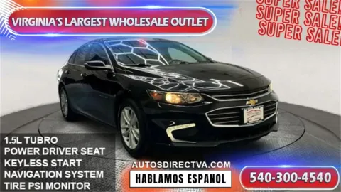 Black 2017 Chevrolet Malibu LT for sale in Manassas, VA