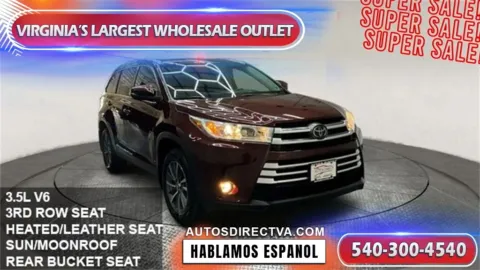 Red 2019 Toyota Highlander SE for sale in Manassas, VA