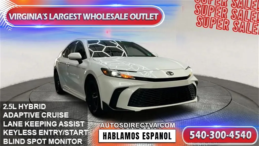 White 2025 Toyota Camry SE for sale in Manassas, VA