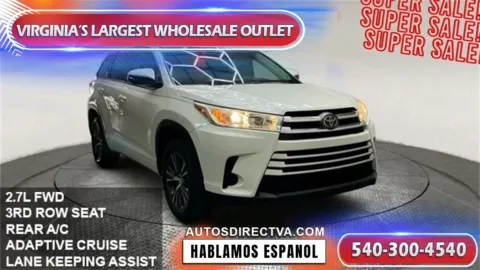 White 2017 Toyota Highlander LE for sale in Manassas, VA