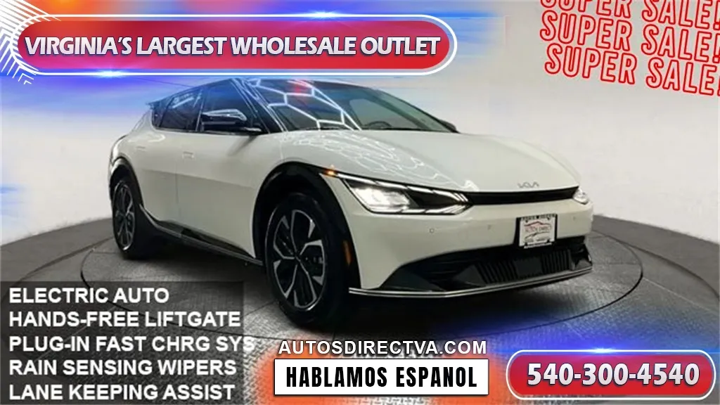 White 2024 Kia EV6 Wind for sale in Manassas, VA