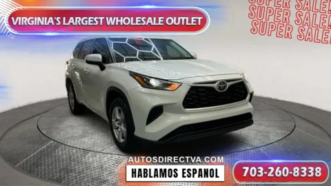 White 2022 Toyota Highlander L for sale in Manassas, VA