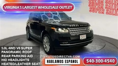 Black 2016 Land Rover Range Rover 5.0L V8 Supercharged for sale in Manassas, VA