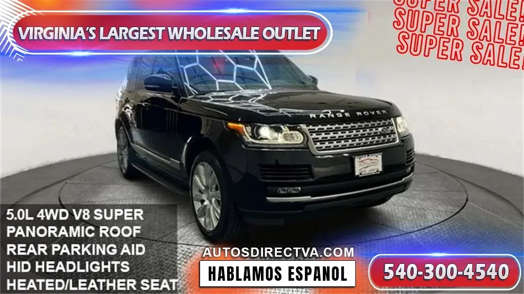 Black 2016 Land Rover Range Rover 5.0L V8 Supercharged for sale in Manassas, VA