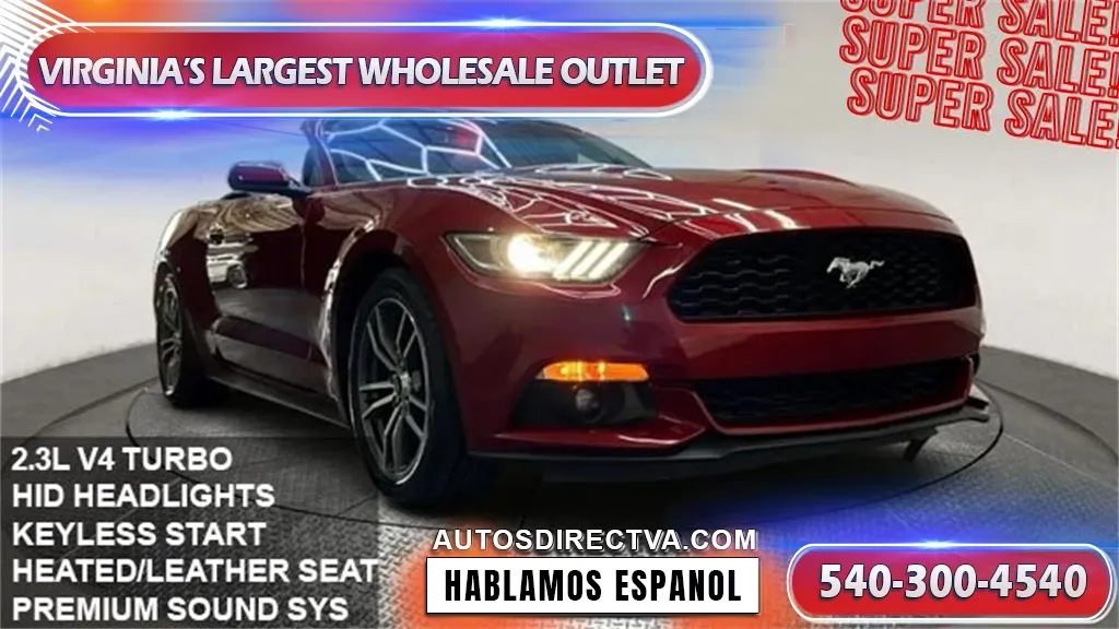Red 2017 Ford Mustang EcoBoost Premium for sale in Manassas, VA