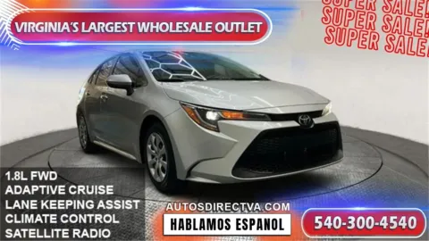 Silver 2021 Toyota Corolla LE for sale in Manassas, VA