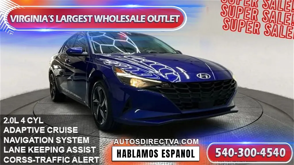 Blue 2023 Hyundai Elantra SEL for sale in Manassas, VA