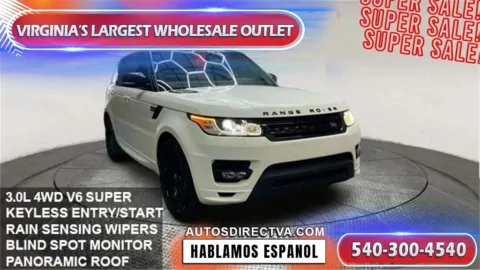 Black 2017 Land Rover Range Rover Sport 3.0L V6 Supercharged HSE for sale in Manassas, VA
