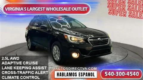 Black 2019 Subaru Outback 2.5i Premium for sale in Manassas, VA