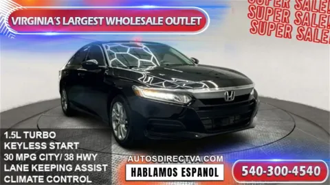 Black 2018 Honda Accord LX for sale in Manassas, VA