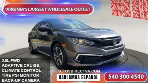 Gray 2020 Honda Civic LX for sale in Manassas, VA
